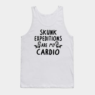 Skunk Cardio Sports Pet Eating Garbage Tank Top